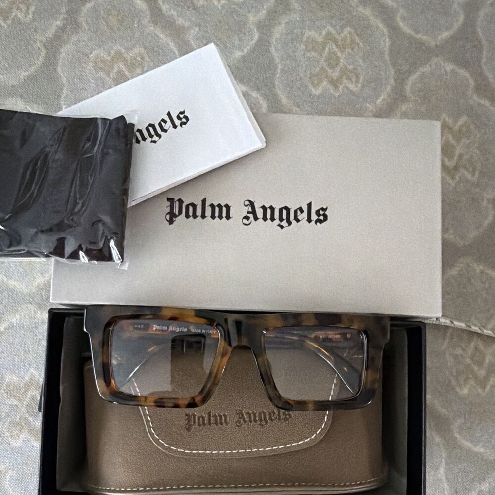 NIB Palm Angels PERJ01A Style 1A 6000 Havana Tortoise Square Eyeglasses 51mm